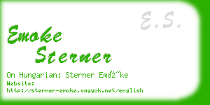 emoke sterner business card